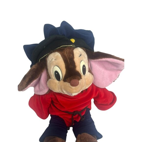 Vintage Fievel Mousekewitz Plush Stuffed Animal Red Blue Outfit 22 in 1986 - Picture 3 of 8